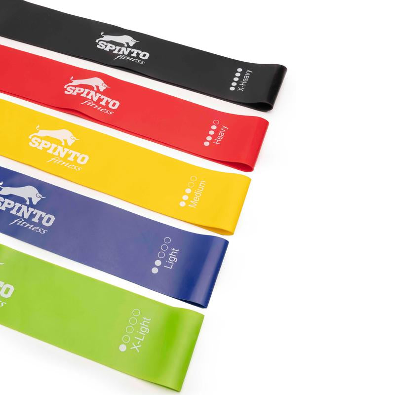 Resistance Bands Set of 5 – Heavy-Duty Non-Slip Latex Workout Bands for Glutes, Legs & Full-Body Strength Training | Portable Fitness Bands for Home, Gym & Travel