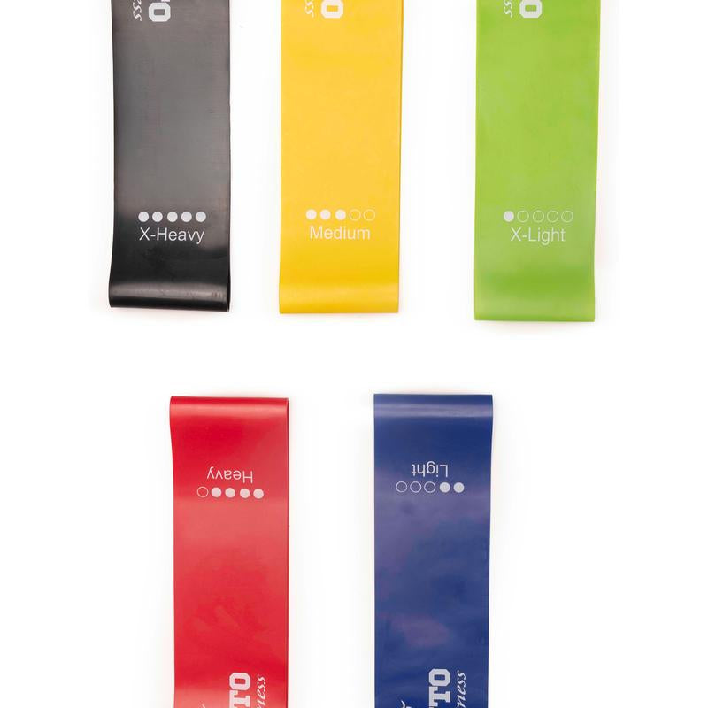 Resistance Bands Set of 5 – Heavy-Duty Non-Slip Latex Workout Bands for Glutes, Legs & Full-Body Strength Training | Portable Fitness Bands for Home, Gym & Travel