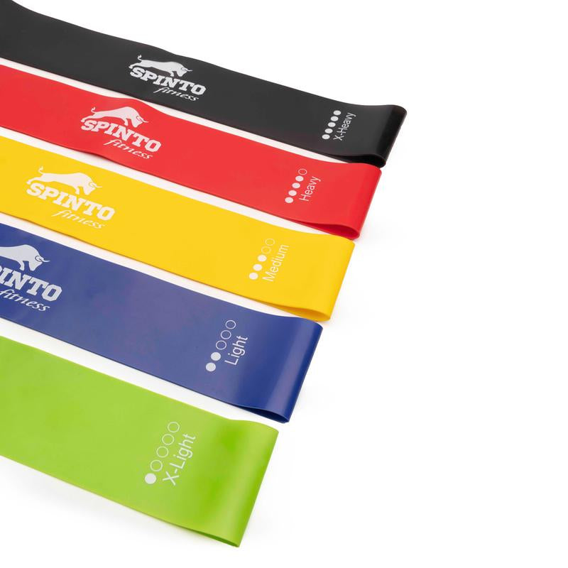 Resistance Bands Set of 5 – Heavy-Duty Non-Slip Latex Workout Bands for Glutes, Legs & Full-Body Strength Training | Portable Fitness Bands for Home, Gym & Travel